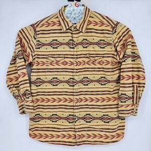 Ryan Michael Pearl Snap Shirt Mens XXL Western‎ Rodeo Aztec Sunset Long Sleeve